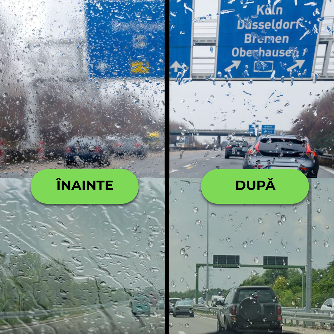 Burete tratament hidrofob pentru parbriz – Vizibilitate perfectă pe ploaie și noapte | 2+1 Gratis